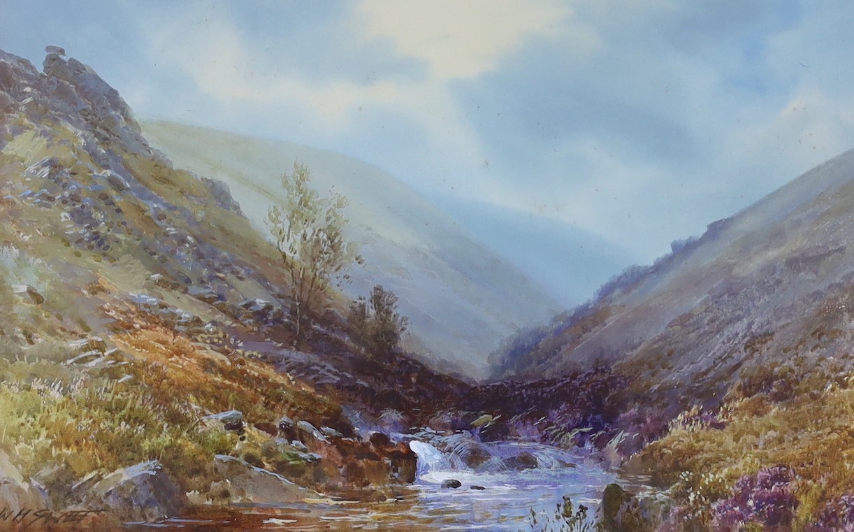 Walter Henry Sweet (1889-1943), watercolour, 'Badgeworthy Water, Exmoor', signed, 17 x 27cm